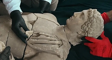 'Geleceğe Miras Projesi' kapsamında Aspendos kazılarında 'Hermes' heykeli bulundu