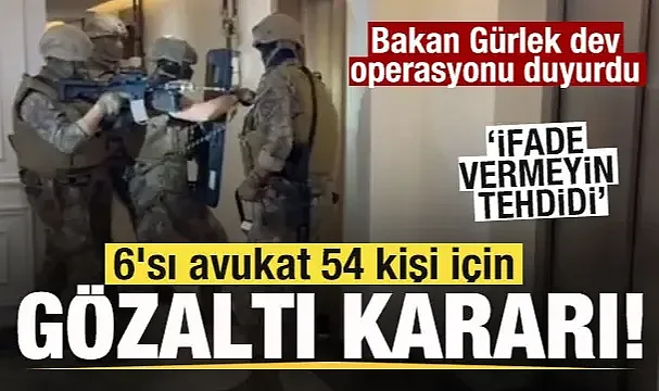 BARIŞ BOYUN , SUÇ ÖRGÜTÜNE OPERASYON 54 GÖZALTI !